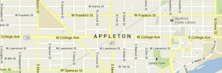 Map of Appleton, Wisconsin Map of Appleton, Wisconsin