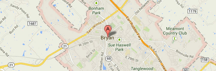 Map of Bryan, Texas Map of Bryan, Texas