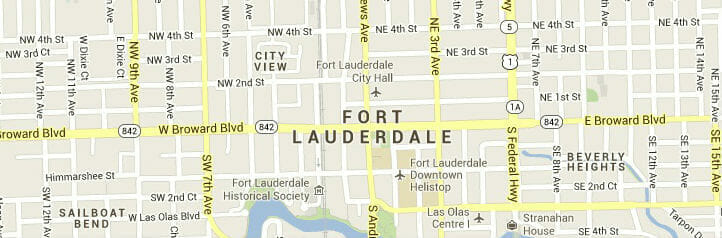 Map of Fort Lauderdale, Florida Map of Fort Lauderdale, Florida