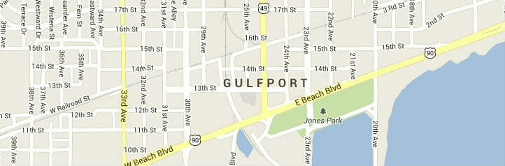 Map of Gulfport, Mississippi Map of Gulfport, Mississippi