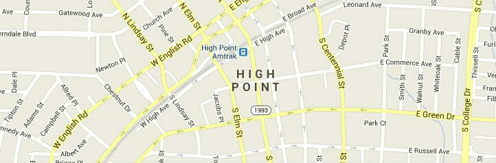 Map of High Point, North Carolina Map of High Point, North Carolina