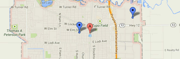 Map of Lodi, California