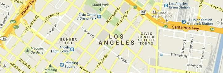 Map of Los Angeles, California Map of Los Angeles, California
