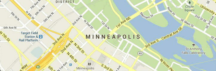 Map of Minneapolis, Minnesota Map of Minneapolis, Minnesota