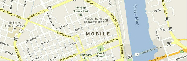Map of Mobile, Alabama Map of Mobile, Alabama