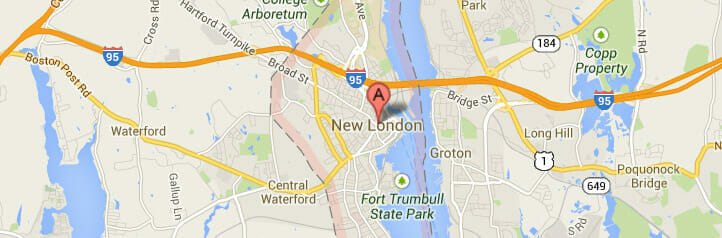 Map of New London, Connecticut Map of New London, Connecticut