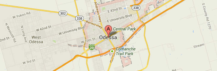 Map of Odessa, Texas Map of Odessa, Texas
