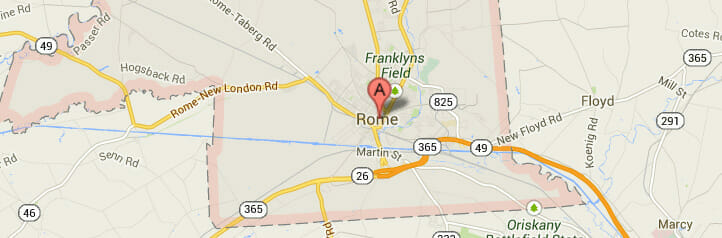 Map of Rome, New York