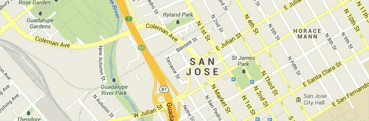 Map of San Jose, California Map of San Jose, California