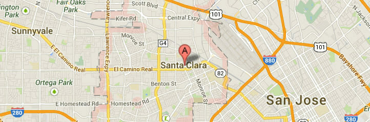 Map of Santa Clara, California