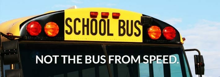 A yellow school bus