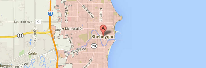 Map of Sheboygan, Wisconsin Map of Sheboygan, Wisconsin