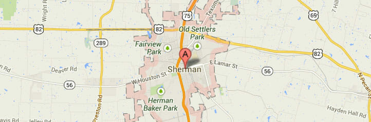 Map of Sherman, Texas Map of Sherman, Texas