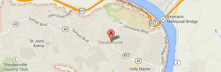 Map of Steubenville, Ohio Map of Steubenville, Ohio