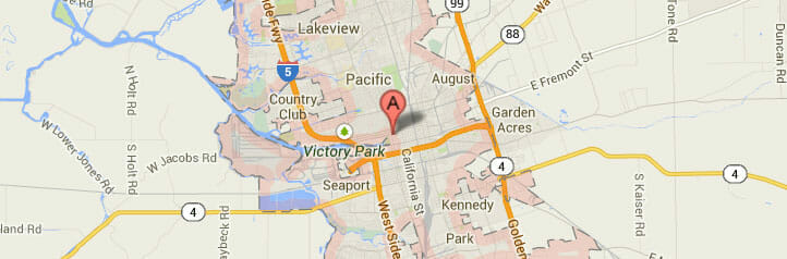 Map of Stockton, California Map of Stockton, California