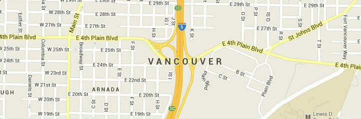 Map of Vancouver, Washington Map of Vancouver, Washington