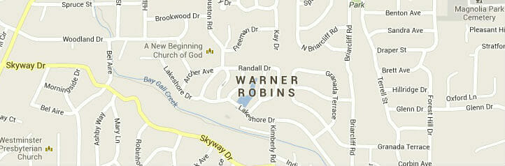 Map of Warner-Robins, Georgia Map of Warner-Robins, Georgia