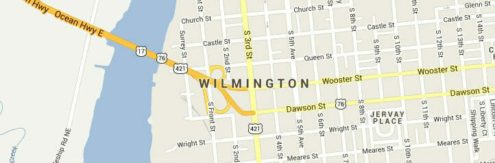 Map of Wilmington, North Carolina Map of Wilmington, North Carolina