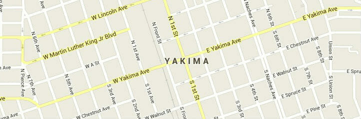 Map of Yakima, Washington Map of Yakima, Washington