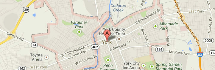 Map of York, Pennsylvania Map of York, Pennsylvania